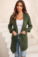 Cable-Knit Dropped Shoulder Cardigan Bazaarbey