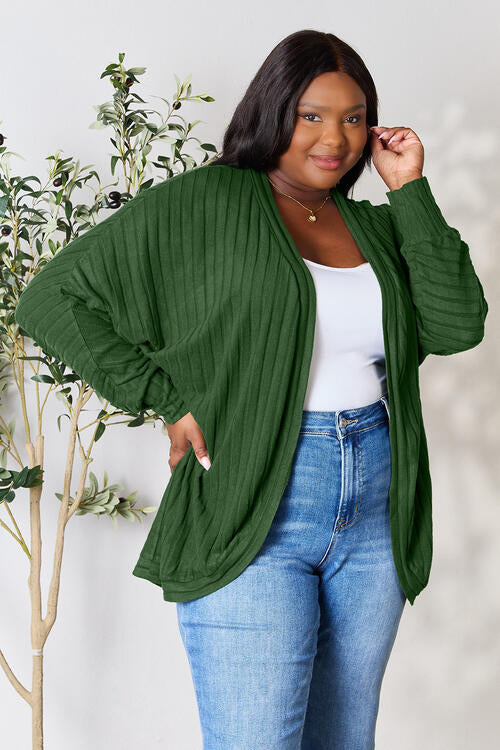   Ribbed Cocoon Cardigan Bazaarbey
