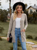 Ribbed Button-Up Cardigan with Pockets Trendsi