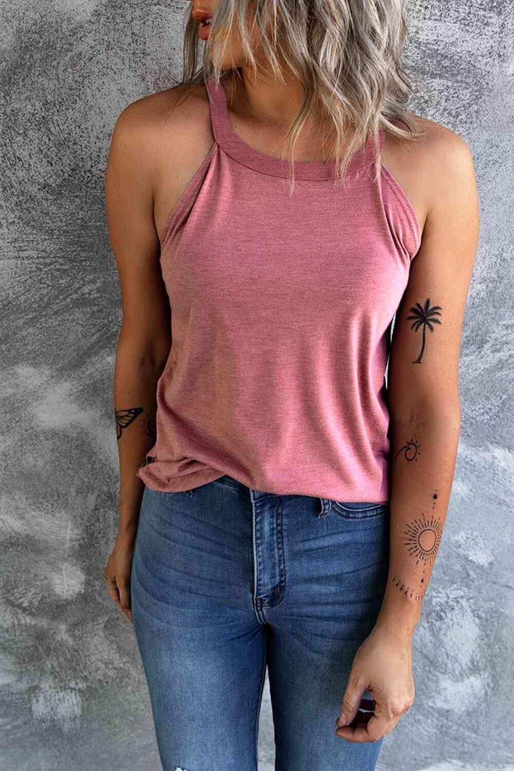 Curved Hem Grecian Tank Top Bazaarbey