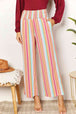  Striped Smocked Waist Pants with Pockets Bazaarbey