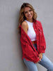 Distressed Drop Shoulder Denim Jacket Bazaarbey