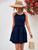 Frill Trim Spaghetti Strap Mini Dress -BazaarBey - www.shopbazaarbey.com