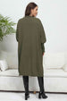 Lantern Sleeve Open Front Pocketed Cardigan Trendsi