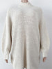 Mock Neck Dropped Shoulder Sweater Dress Bazaarbey