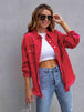 Distressed Drop Shoulder Denim Jacket Bazaarbey