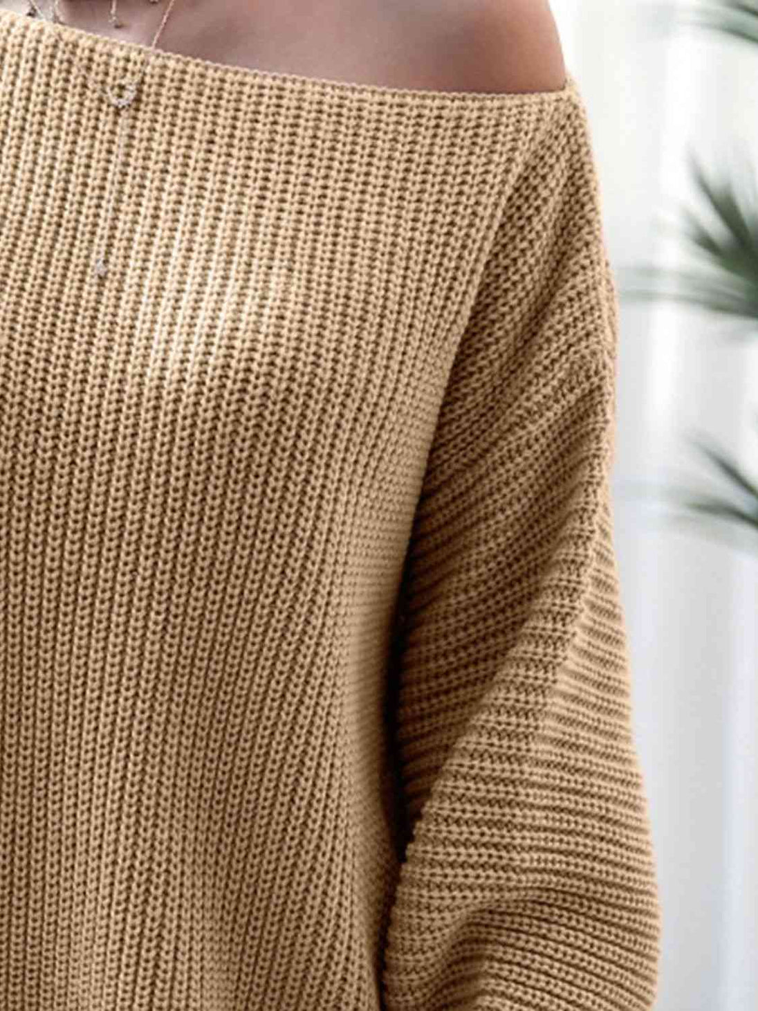 Rib-Knit Mini Sweater Dress Bazaarbey
