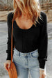 Scoop Neck Long Sleeve Top Trendsi