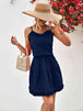 Frill Trim Spaghetti Strap Mini Dress -BazaarBey - www.shopbazaarbey.com