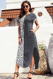 Leopard Color Block Split Dress -BazaarBey - www.shopbazaarbey.com