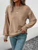 Exposed Seam Round Neck Sweater Bazaarbey