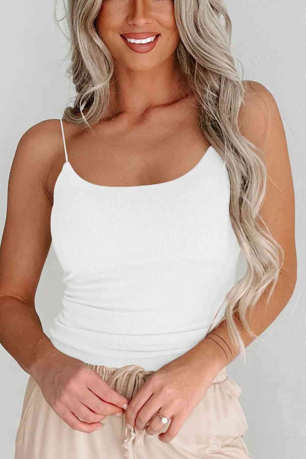 Ribbed Scoop Neck Cami Bazaarbey