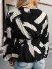 Printed Tie Front Lace Detail Cardigan Bazaarbey