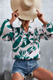 Printed Tie Neck Puff Sleeve Blouse Bazaarbey