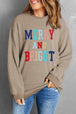 MERRY AND BRIGHT Graphic Sweatshirt Bazaarbey