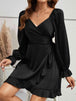 Flounce Sleeve Ruffled Mini Dress -BazaarBey - www.shopbazaarbey.com
