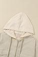 Pocketed Hooded Long Sleeve Jacket Bazaarbey
