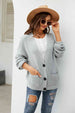 Button Up Drop Shoulder Long Sleeve Cardigan Trendsi