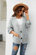 Button Up Drop Shoulder Long Sleeve Cardigan Trendsi