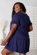  V-Neck Flounce Sleeve Tiered Dress -BazaarBey - www.shopbazaarbey.com