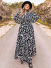 Plus Size Long Sleeve Maxi Dress -BazaarBey - www.shopbazaarbey.com