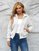 Zip Up Collared Neck Long Sleeve Jacket Trendsi