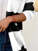 Contrast Open Front Long Sleeve Cardigan Bazaarbey