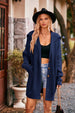 Collared Neck Button-Up Cardigan with Pockets Trendsi