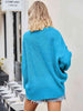 V-Neck Ribbed Dropped Shoulder Knit Top Trendsi