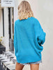 V-Neck Ribbed Dropped Shoulder Knit Top Trendsi