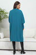 Lantern Sleeve Open Front Pocketed Cardigan Trendsi