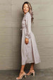 Printed Tie Waist Long Sleeve Dress -BazaarBey - www.shopbazaarbey.com