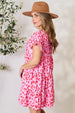  Short Flounce Sleeve Tiered Dress -BazaarBey - www.shopbazaarbey.com
