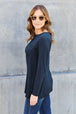  Full Size Round Neck Long Sleeve Top Trendsi