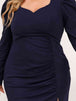 Plus Size Sweetheart Neck Split Midi Dress -BazaarBey - www.shopbazaarbey.com