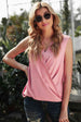 Ruched Surplice Neck Tank Bazaarbey