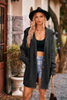 Collared Neck Button-Up Cardigan with Pockets Trendsi