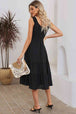 Smocked Waist Sleeveless Tiered Dress with Pockets -BazaarBey - www.shopbazaarbey.com