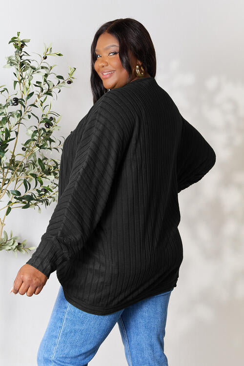 Ribbed Cocoon Cardigan Bazaarbey