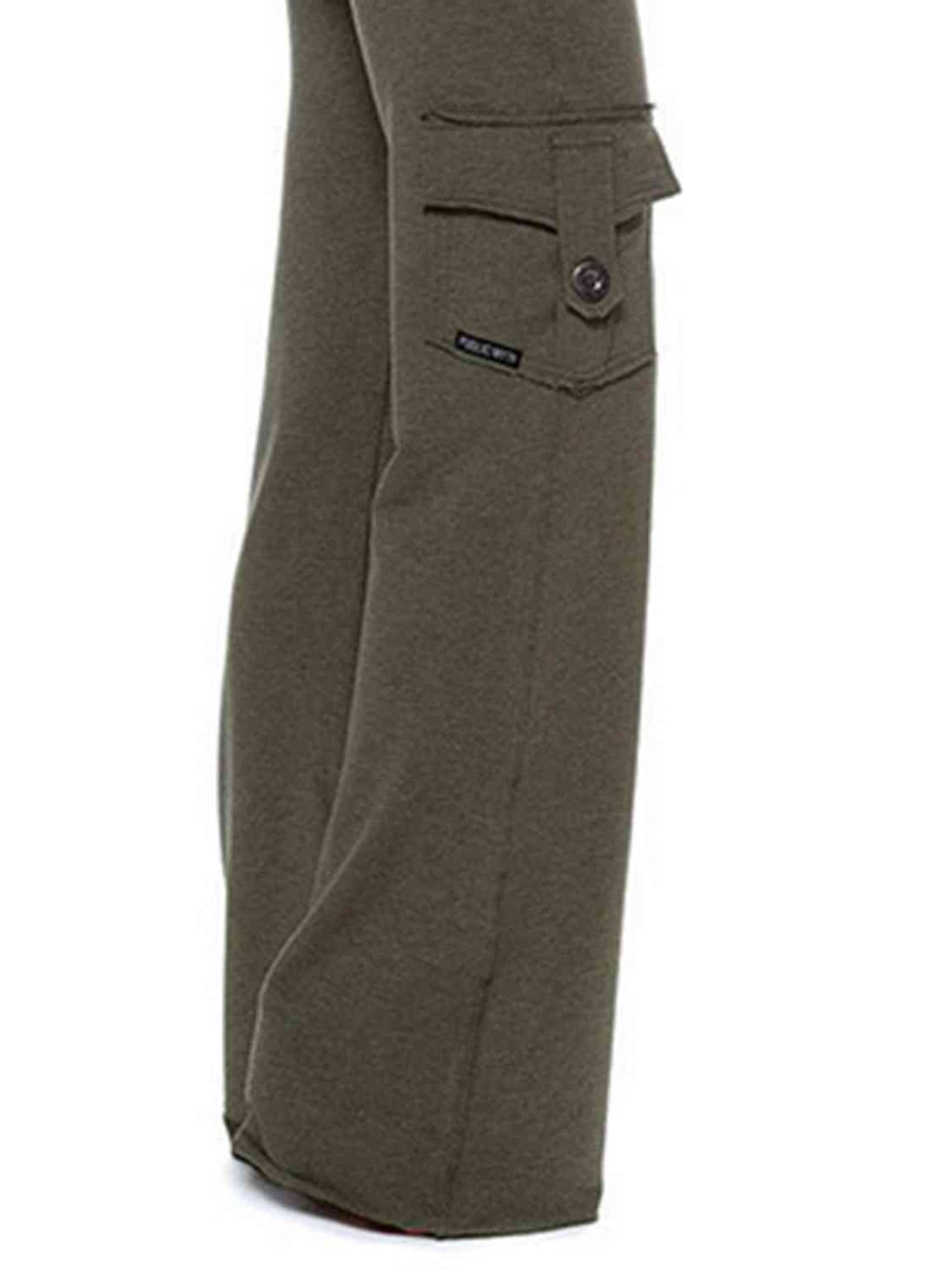 Mid Waist Pants with Pockets Bazaarbey