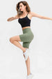 Slim Fit Wide Waistband Sports Shorts Trendsi