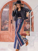Striped Flare Leg Pants Bazaarbey