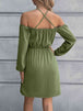Cold-Shoulder  Mini Dress -BazaarBey - www.shopbazaarbey.com