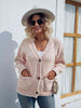 Button Down V-Neck Cardigan with Pockets Trendsi