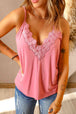 Full Size Lace Trim V-Neck Cami Top Bazaarbey