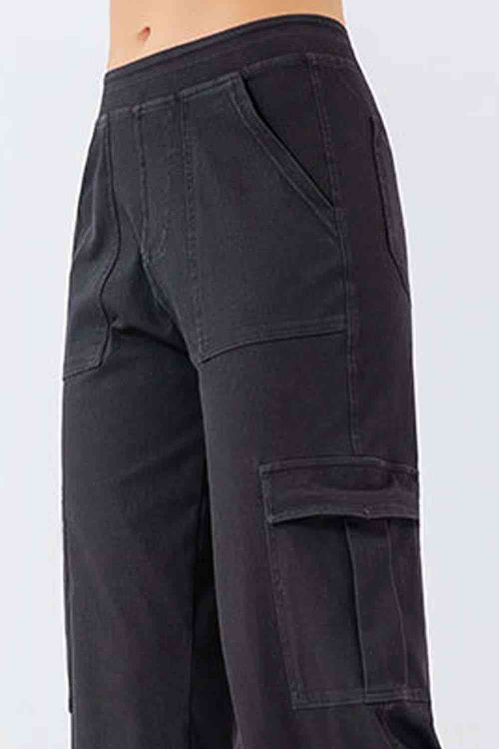 Buttoned Pocketed Long Jeans Trendsi