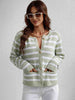  Striped Button Front Cardigan Trendsi