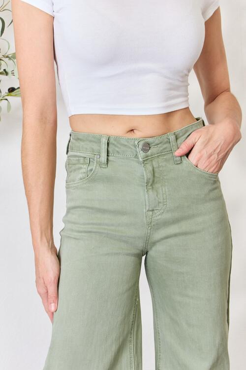  Raw Hem Wide-Leg Jeans Trendsi