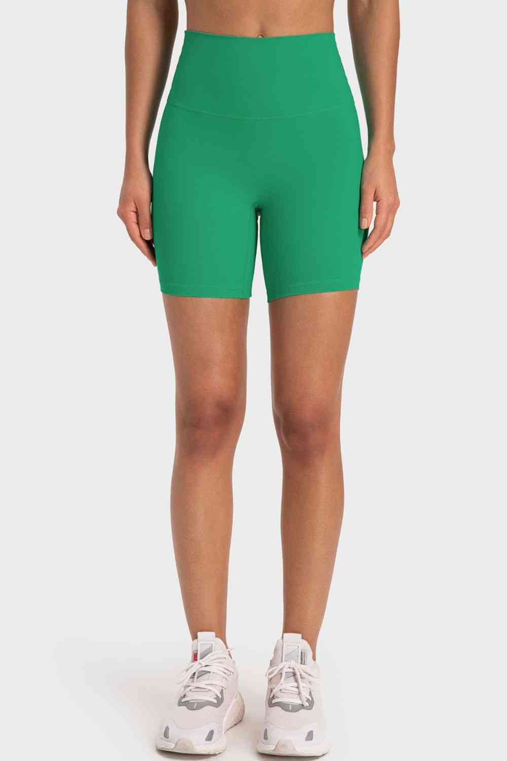 Staying Cozy Wide Waistband Biker Shorts Trendsi