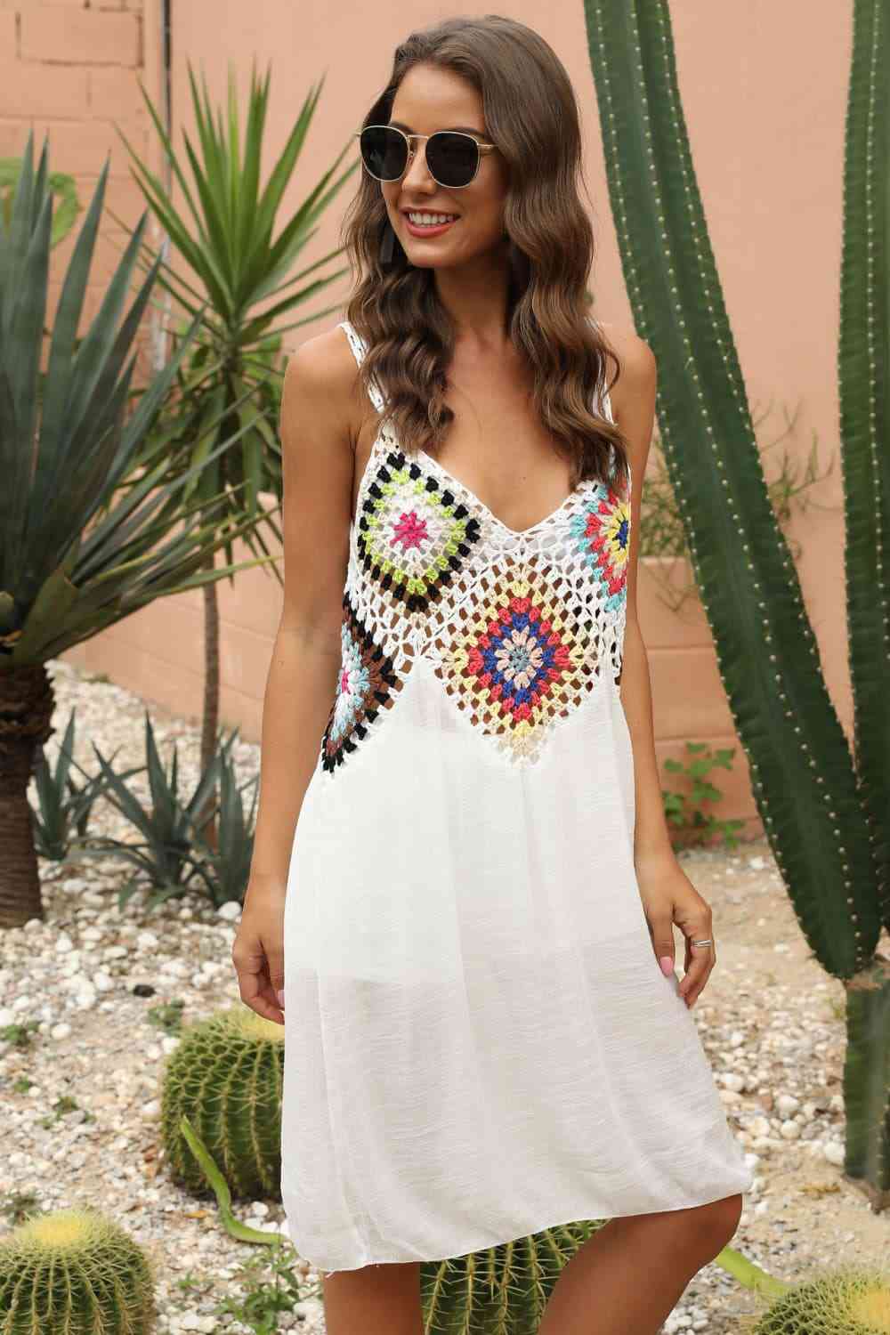  Sleeveless Embroidery Dress -BazaarBey - www.shopbazaarbey.com